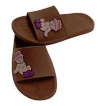 Chinelo Slide Max Bobbiee Goods Rosa Ursinho Leve Confortável Chinelo Slide Max Bobbiee Goods Rosa Ursinho Leve Confortável