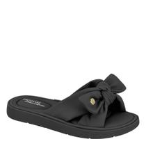 Chinelo Slide Modare Ultraconforto Ortopedico Laço 7208.101 - Preto Nobuck - 35