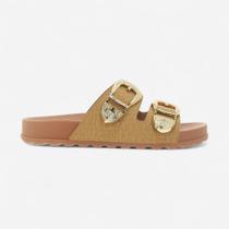 Chinelo Slide Moleca Tressê Natural Chinelo Slide Moleca Tressê Natural