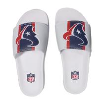 Chinelo Slide NFL Houston Texans Branco e Azul
