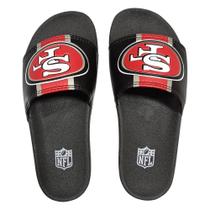 Chinelo Slide NFL San Francisco 49ers Preto e Vermelho