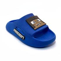 Chinelo Slide Nuvem Menino Masculino Confortável Eva Macio Anatômico Escolar Antiderrapante Preto Azul Bege 21/32