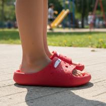 Chinelo Slide Nuvem Papete Infantil Divertido Desenho Personagem Estiloso Confortavel Casual