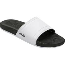 Chinelo Slide Olympikus Next - Branco e Preto