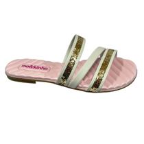 Chinelo Slide Rasteira Infantil Glitter Molekinha 2353.105