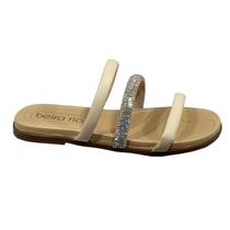 Chinelo Slide Rasteira Tira Ponta Strass Beira Rio 8507.104 Chinelo Slide Rasteira Tira Ponta Strass Beira Rio 8507.104