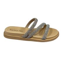 Chinelo Slide Rasteira Tira Strass Beira Rio 8488.108-27332