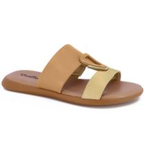 Chinelo Slide Rasteiro Amêndoa Usaflex MM0601