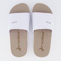 Chinelo Slide Rider Plus Bege e Branco