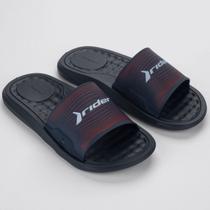 Chinelo Slide Rider Step Masculino - Marinho e Vermelho - 40