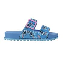 Chinelo Slide Stitch Para Meninas Infantil Summer Grendene Cor:AzulTamanho:29