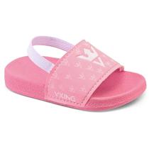 Chinelo Slide Vking com elástico rosa do 16 ao 25