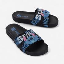 Chinelo Slide Zaxy Disney Stitch Preto