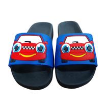 Chinelo Slider Infantil Masculino Leve CarroMenino