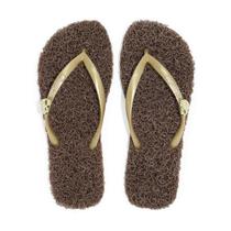 Chinelo Slim Celebration CleanUp Sustentável Feminino Marrom