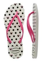 Chinelo Slim Infantil Minnie Branco e Rosa Meninas 27-32 Chinelo Slim Infantil Minnie Branco e Rosa Meninas 27-32