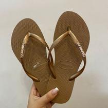 Chinelo Slim Logo Metalic Cor:Rose GoldTamanho:39/40 Chinelo Slim Logo Metalic Cor:Rose GoldTamanho:39/40
