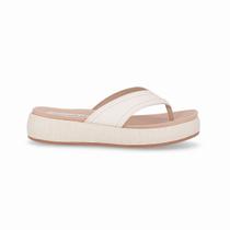 Chinelo Sol Anabela Médio Off White