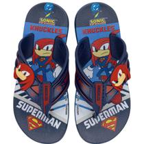 Chinelo Sonic Knuckles e DC Race Heroes Super Grendene Kids Cor:AzulTamanho:29/30