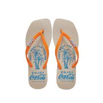Chinelo Square Fealing Feminino Versátil e Prático Coca Cola CC4381