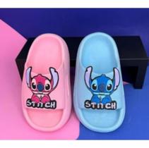 Chinelo Stitch e Lilo Infantil Feminino Slide Nuvem