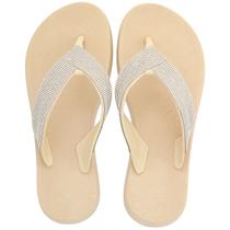 Chinelo Strass Brilhante Confortavel Flatform Leve - Dubbele