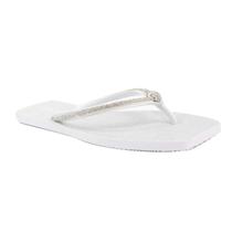 Chinelo Sua Cia Branco Tira Cristais