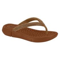 Chinelo Tamanco Com Strass Camel Modare 7142145 Chinelo Tamanco Com Strass Camel Modare 7142145