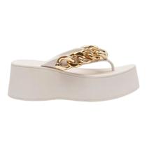 Chinelo Tamanco Feminino Petite Jolie Plus White PJ7350