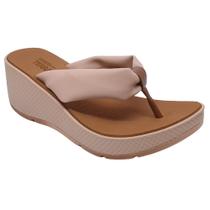 Chinelo Tamanco Saldo Anabela Feminino Leve Confortavel Terra e Àgua