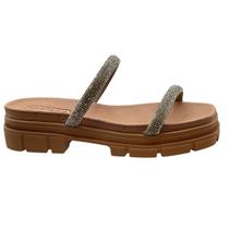 Chinelo Tamanco Slide Flatform Strass Tratorado Moleca 5501.103 Chinelo Tamanco Slide Flatform Strass Tratorado Moleca 5501.103