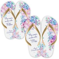 Chinelo temático Tal Mãe Tal Filha - Floral Girassol