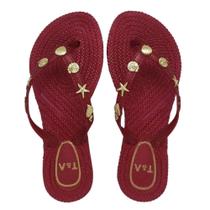 Chinelo Terra e Água Feminino Casual Elegante Caixa Presente Cor:FramboesaTamanho:38Gênero:Mulher