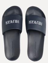 Chinelo Tommy Hilfiger Print Tumble Pool Slide Azul Marinho