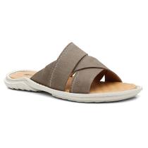Chinelo Transpassado Centuria Tamanho Grande Couro Cinza Chinelo Transpassado Centuria Tamanho Grande Couro Cinza