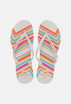 Chinelo Tropical Brasil Estampado Slim Branco