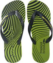 Chinelo Tropical Brasil Férias Todo Dia Preto com Verde