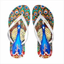 Chinelo Tropical Feminino Pavão Azul, Magicc