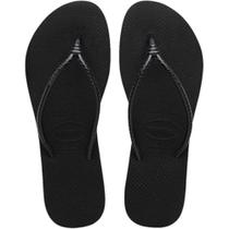 Chinelo Tube Sola Fina Tira Curta Conforto Elegante Preto 37/38 Havaianas Chinelo Tube Sola Fina Tira Curta Conforto Elegante Preto 37/38 Havaianas