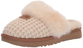 Chinelo UGG Cozy feminino em malha creme com pele de carneiro tamanho 09