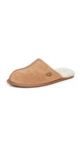 Chinelo UGG Scuff masculino em couro integral castanho