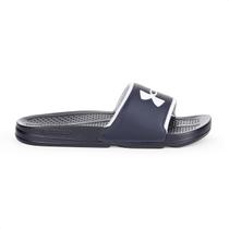 Chinelo Under Armour Slide Daily Azul Marinho e Branco - Feminino