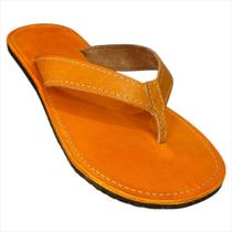 Chinelo Unissex de Couro Legítimo Artesanal com Solado de Borracha Leve Confortável Clássico Durável