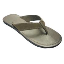 Chinelo Unissex de Couro Legítimo Artesanal com Solado de Borracha Leve Confortável Clássico Durável