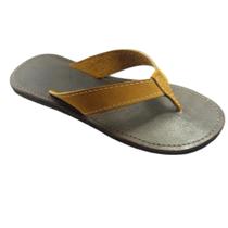 Chinelo Unissex de Couro Legítimo Artesanal com Solado de Borracha Leve Confortável Clássico Durável