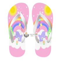 Chinelo Ursinhos carinhosos rosa flor Chinelo Ursinhos carinhosos rosa flor