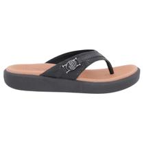 Chinelo usaflex em couro preto al0102001
