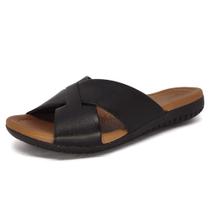 Chinelo Usaflex Feminino Couro Tira Cruzada R1853 Chinelo Usaflex Feminino Couro Tira Cruzada R1853