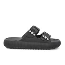 Chinelo Usaflex Slide Plataforma Poofy Eva Fivela Brilho