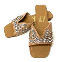 Chinelo uza flat salto baixo new couro nude - n.37 * saldo Chinelo uza flat salto baixo new couro nude - n.37 * saldo